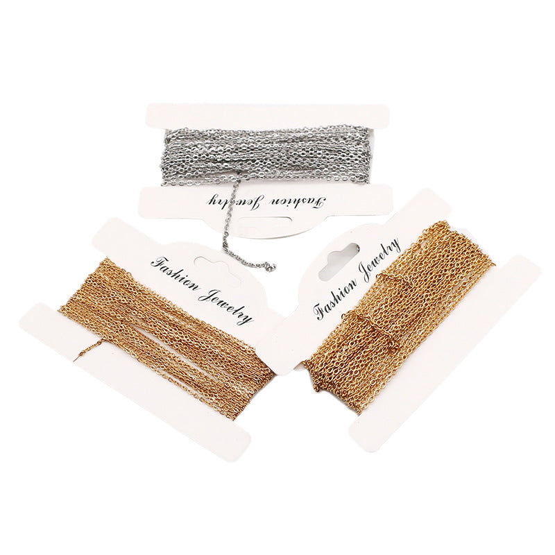 CH05 Flat O Shape Chain For DIY Necklace Bracelet 5 Meter Per Bag