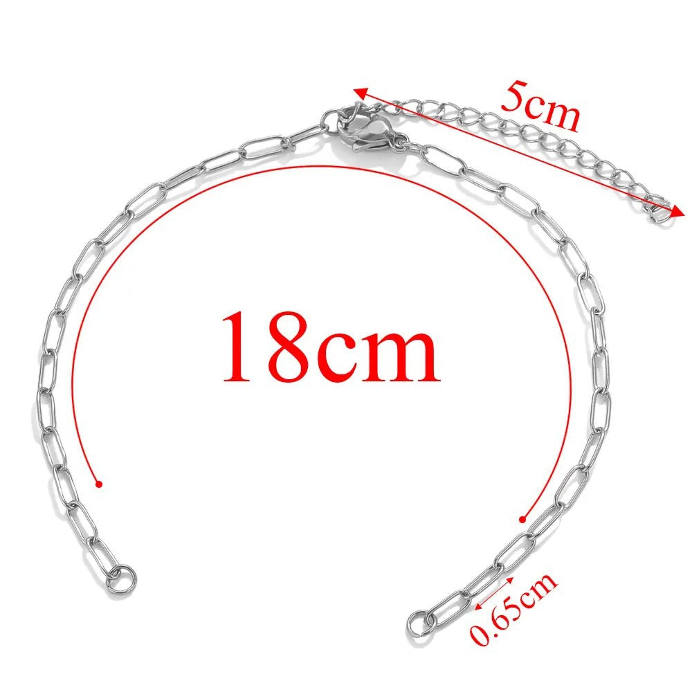 CH23 Stainless Steel Chain for Bracelet and Necklace no Pendant Chain only 5pcs/bag
