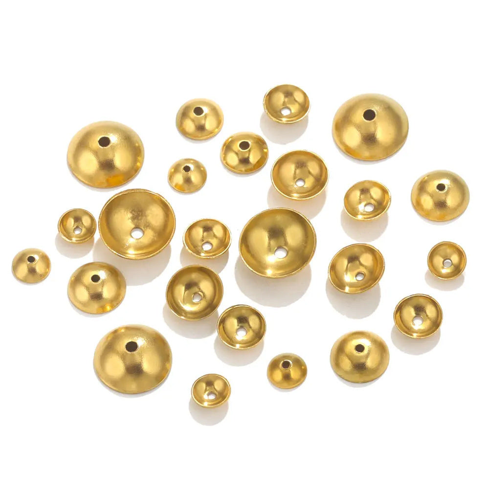 SPC42 Stainless Steel Spacers 4mm/5mm/6mm/8mm 18K Gold Plated White Gold Plated Spacers for DIY Jewelry Making