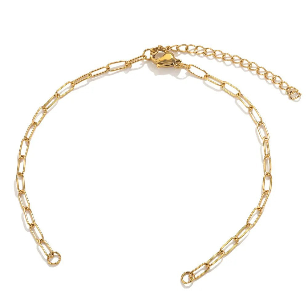 CH23 Stainless Steel Chain for Bracelet and Necklace no Pendant Chain only 5pcs/bag