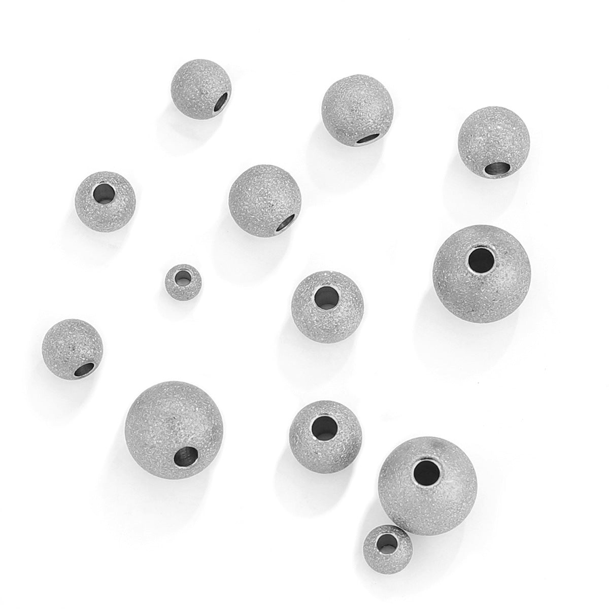 SPC71 Matt Polish Stainless Steel Charms Beads Spacers for DIY Accessories