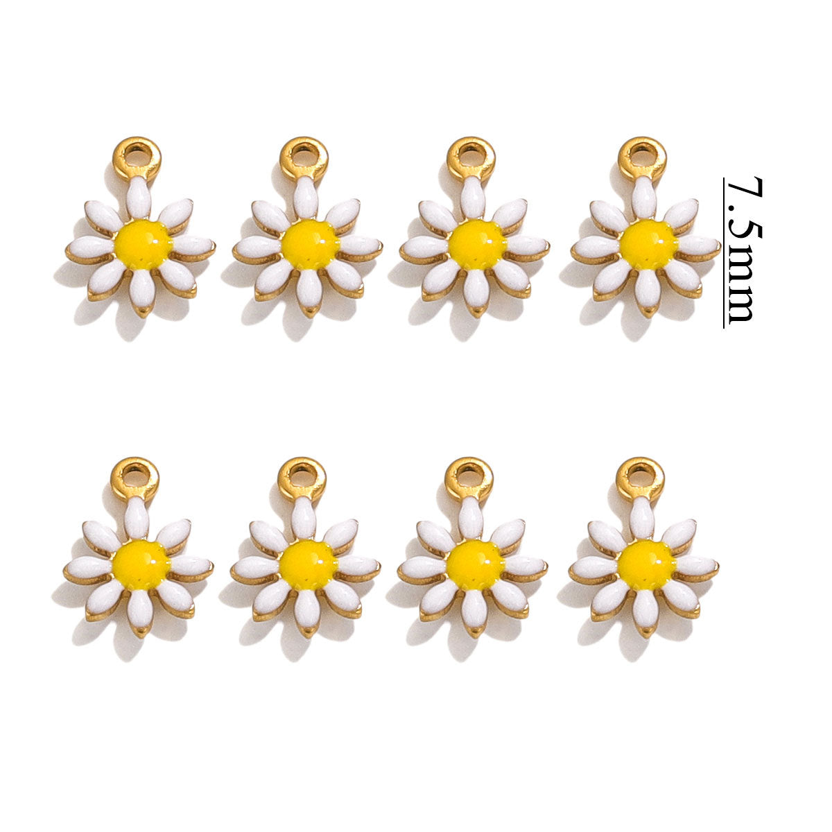 SPC77 Daisy Flower Pendent for Bracelet Necklace Making 20Pcs per Bag