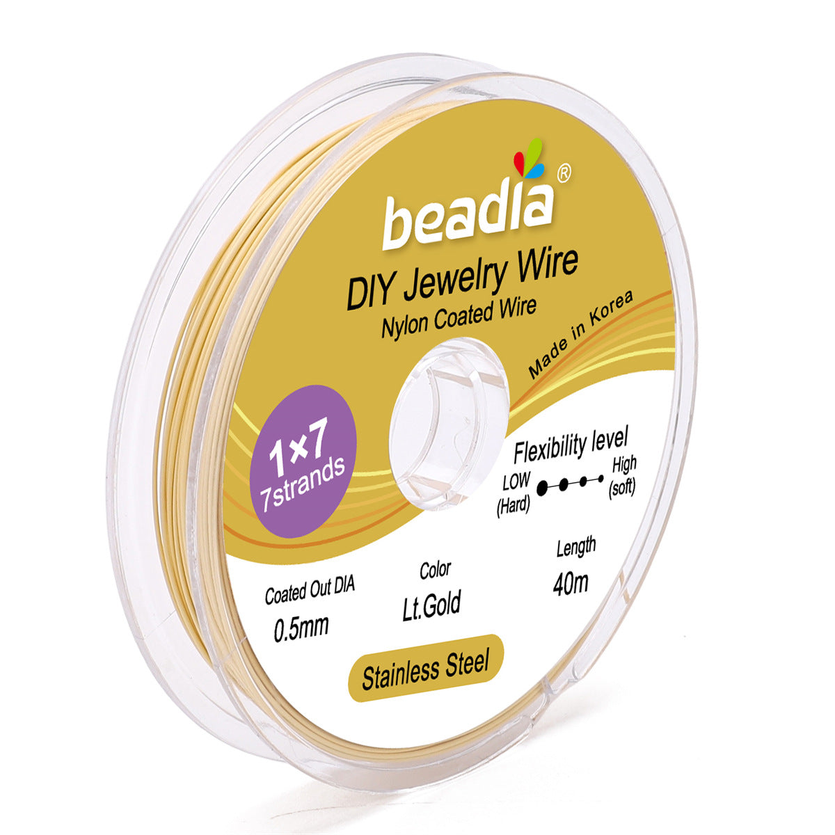 ST16 304Stainless Steel Nylon Coated Wire DIY Jewerly Wire Available of 0.3mm/0.38mm/0.5mm/0.6mm Size
