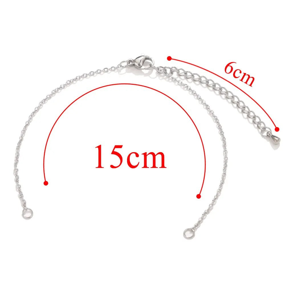 CH23 Stainless Steel Chain for Bracelet and Necklace no Pendant Chain only 5pcs/bag