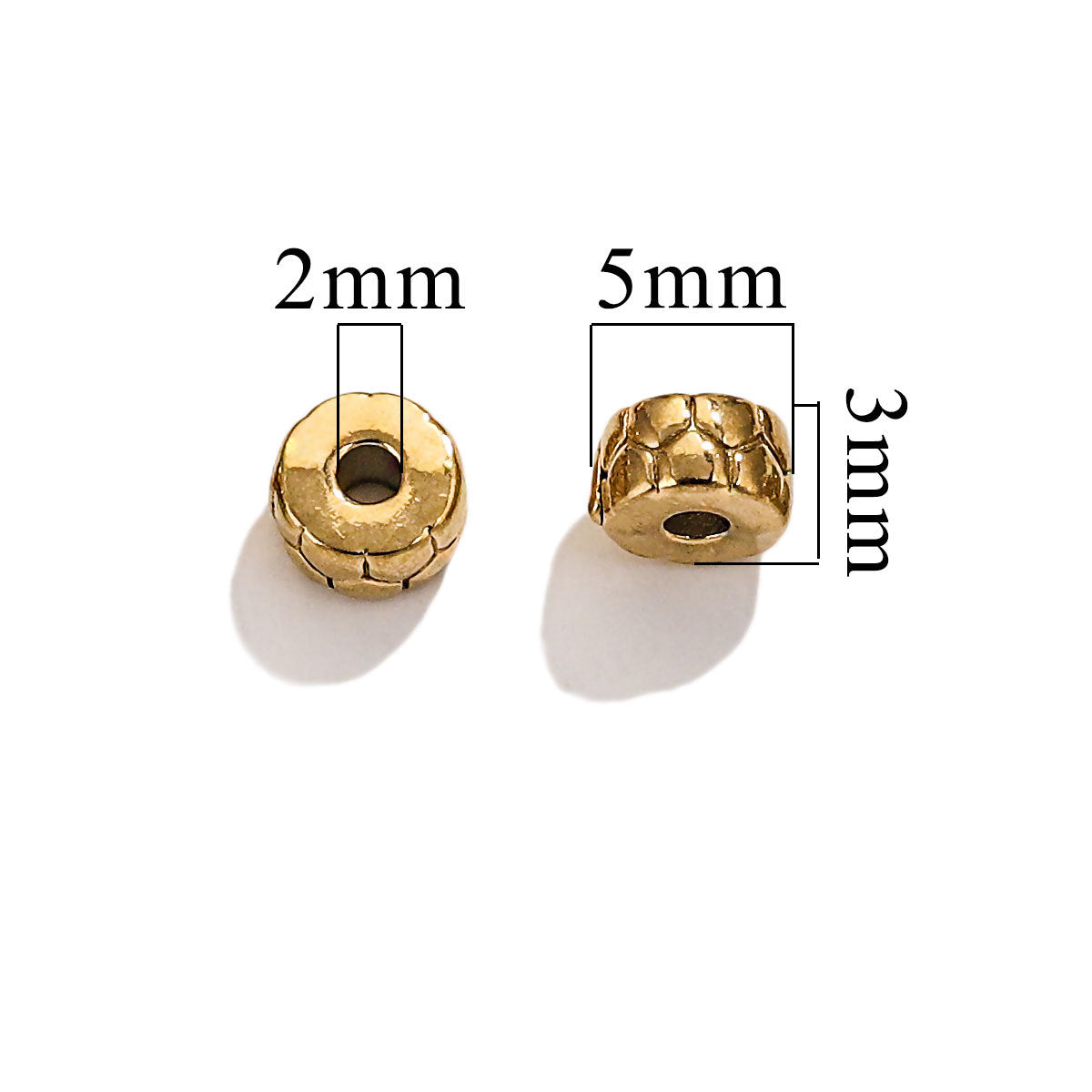 SPC49 Spacer Charms Beads Donut Barrel Carved Shape Beads for DIY Bracelet