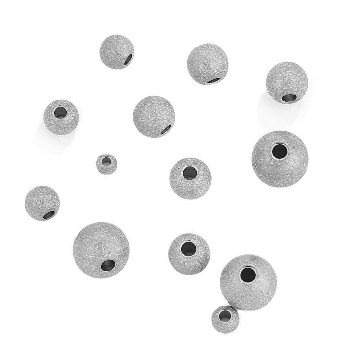 SPC71 Matt Polish Stainless Steel Charms Beads Spacers for DIY Accessories