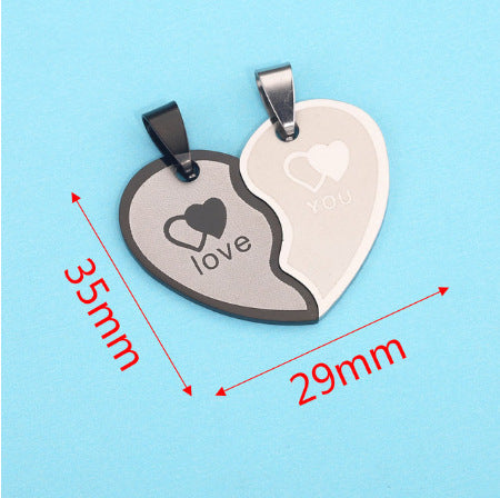 PD24 Couple Pendant Family Pendant Cat Dog Love Pendant Stainless Steel