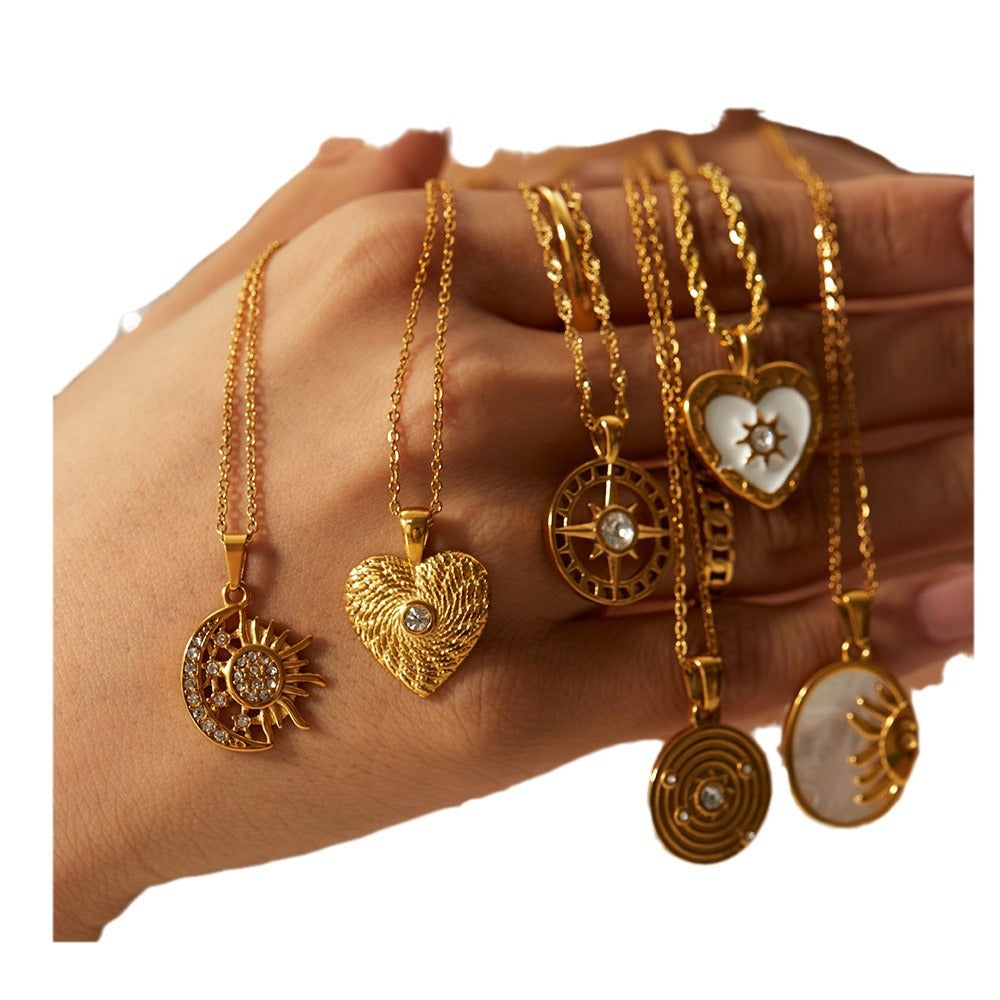 JDN2 Necklace Stainless Steel Women's Pendant Style Necklace no Tarnish