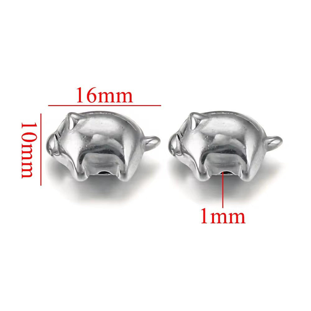 SPC68 Charms Beads Stainless Steel Star Bunny Heart Micky Charms Beads for DIY Bracelet