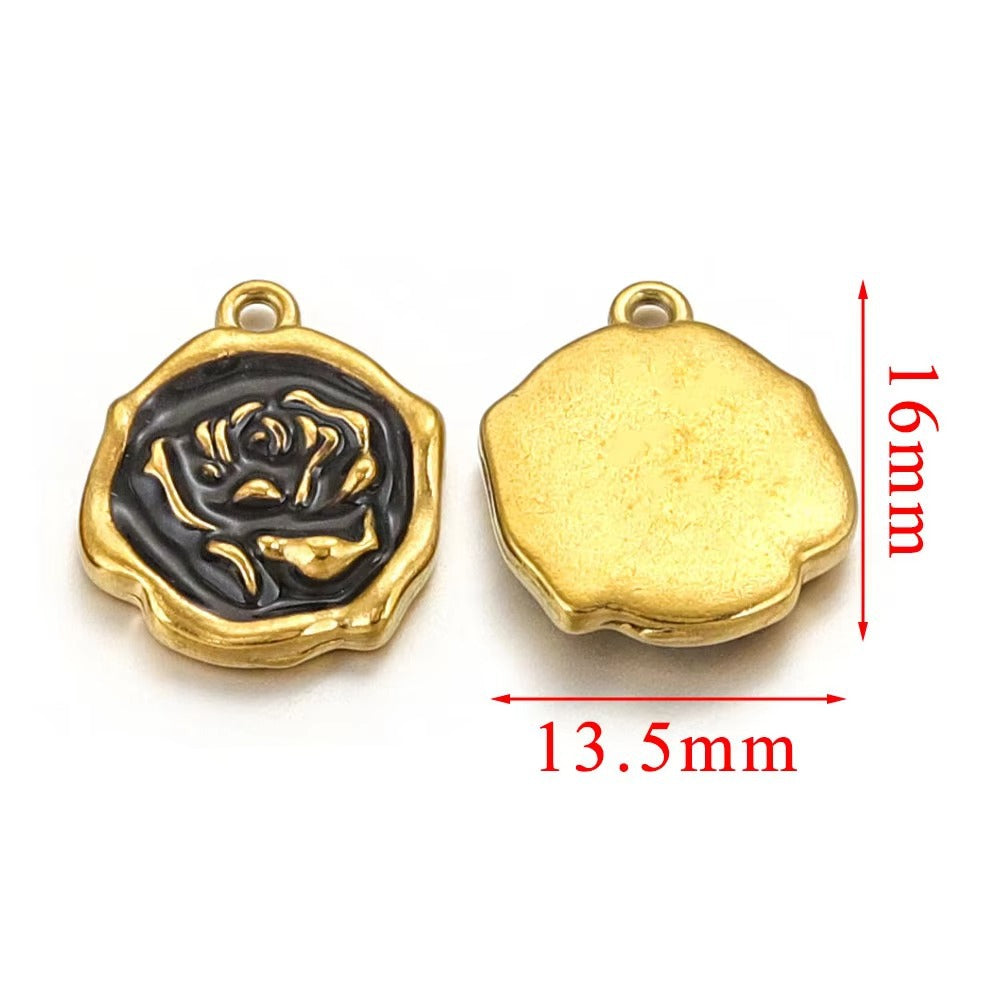 PD16 Flower Pendant Rose Pendant Tulips Pendant for DIY Jewelry Making