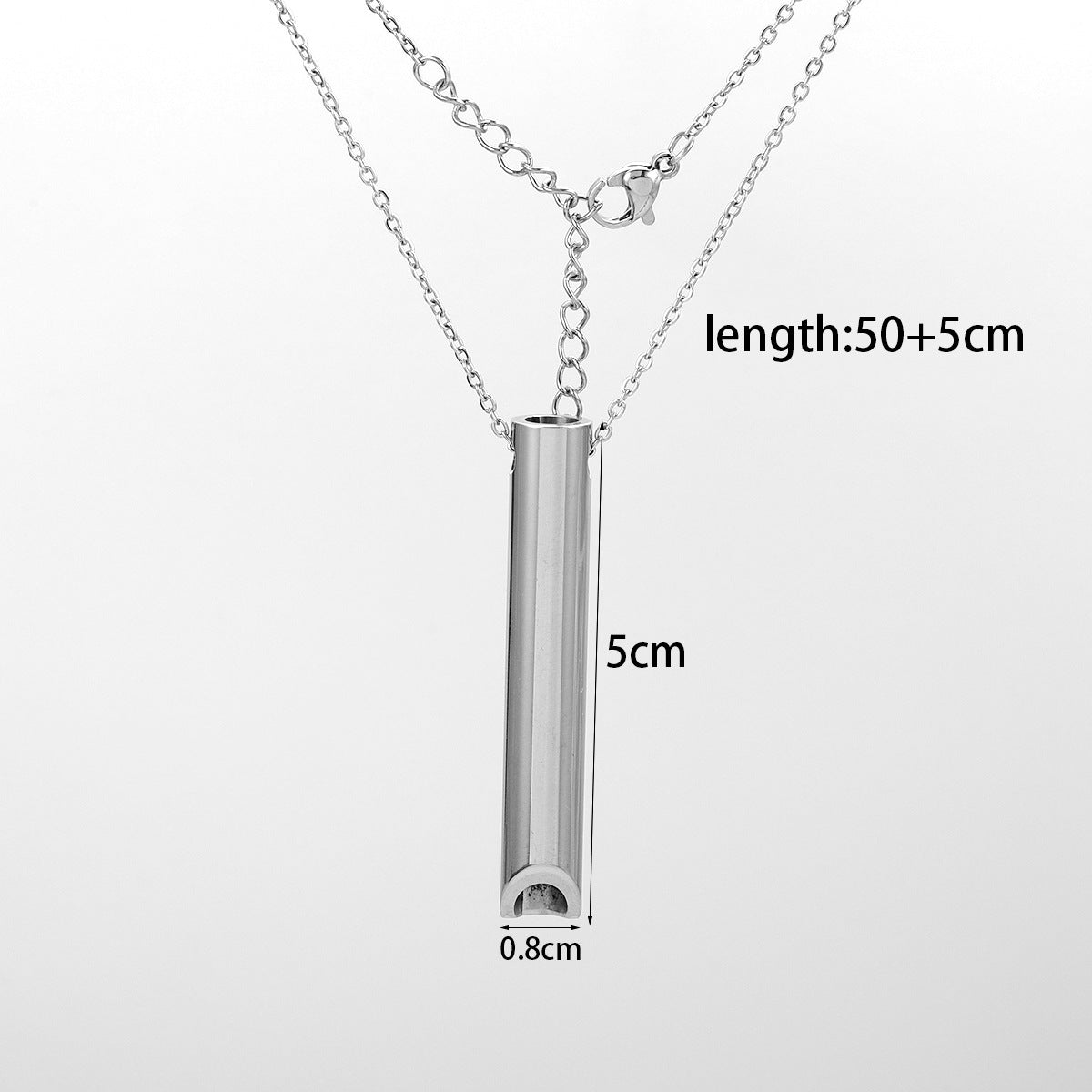 NE99 Whistles Necklace for Meditation Stainless Steel 4 Colors Necklace Unisex
