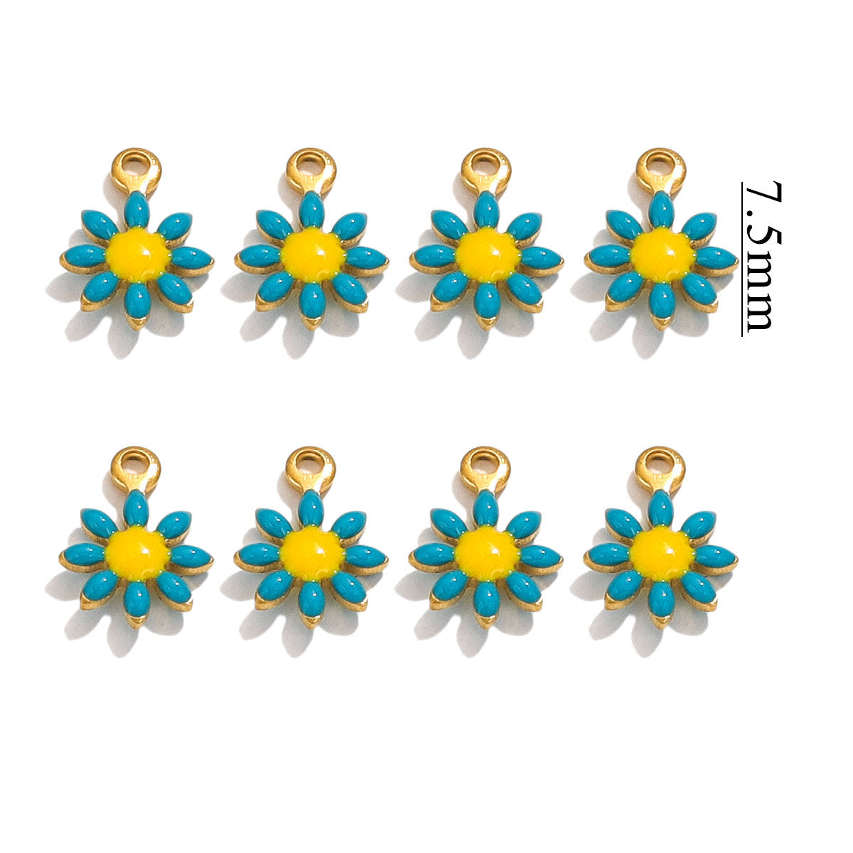 SPC77 Daisy Flower Pendent for Bracelet Necklace Making 20Pcs per Bag