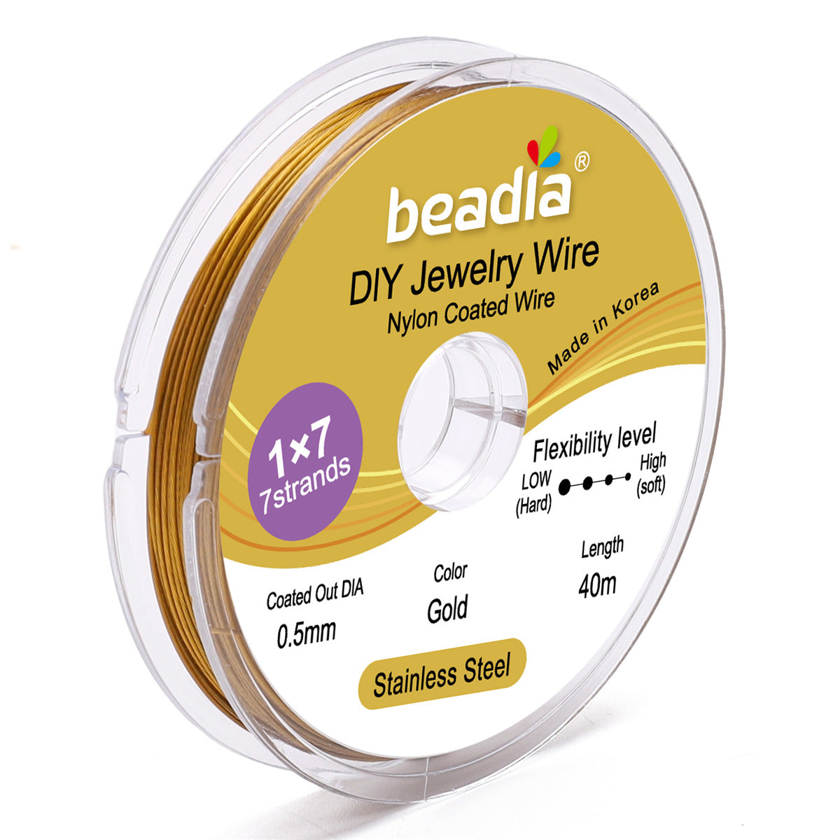 ST16 304Stainless Steel Nylon Coated Wire DIY Jewerly Wire Available of 0.3mm/0.38mm/0.5mm/0.6mm Size