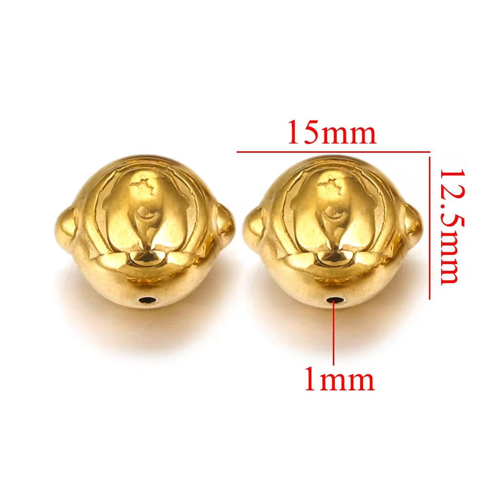 SPC68 Charms Beads Stainless Steel Star Bunny Heart Micky Charms Beads for DIY Bracelet