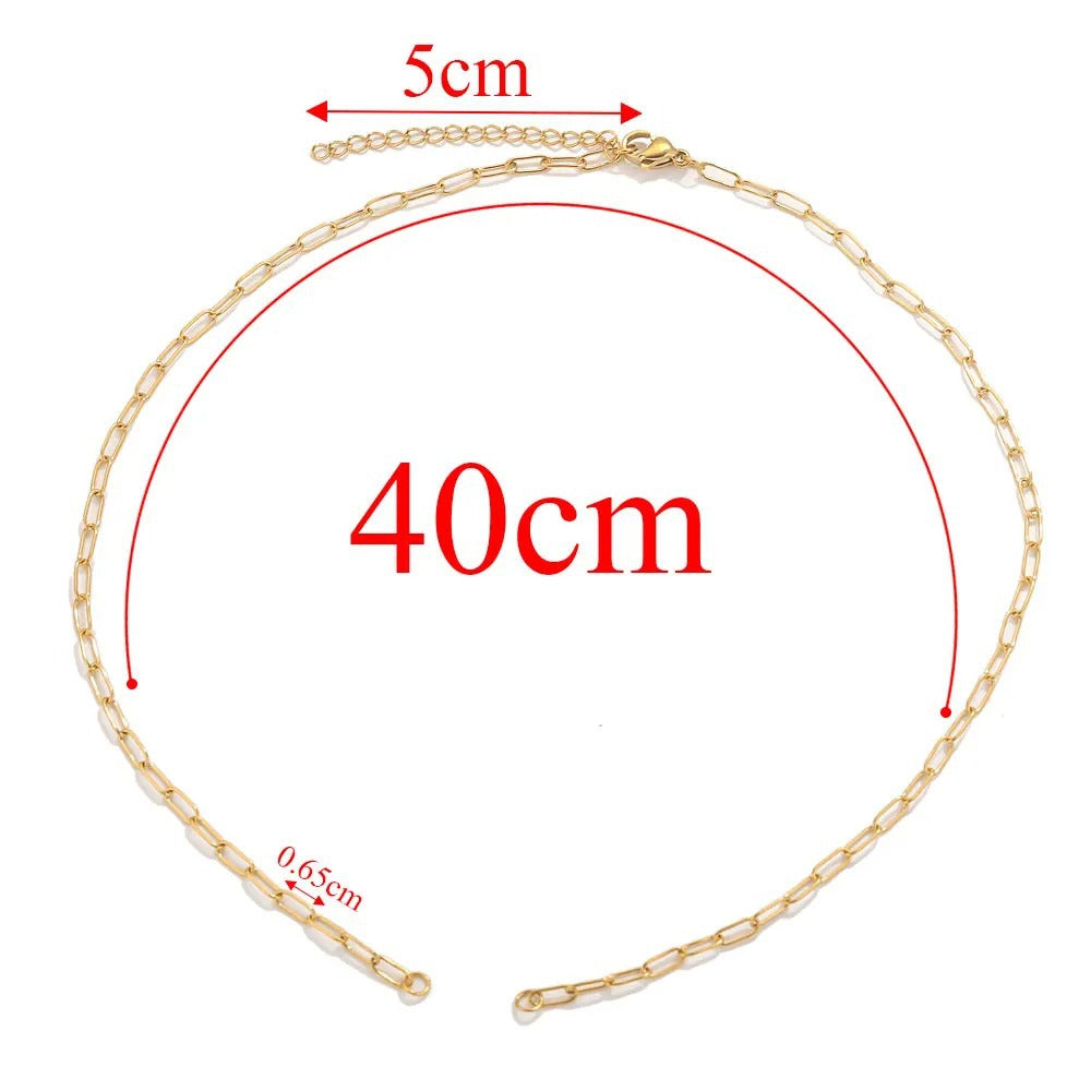 CH23 Stainless Steel Chain for Bracelet and Necklace no Pendant Chain only 5pcs/bag