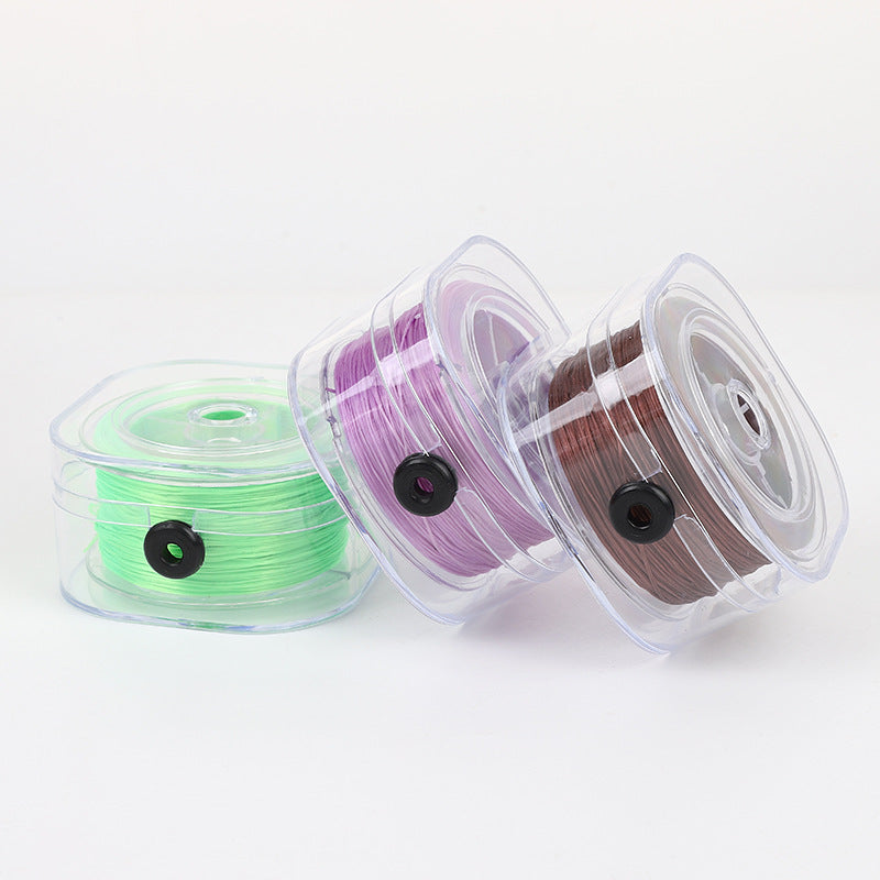 ST01 0.8mm 295ft/90m Flat Elastic String with Storing Case Stretch String for Beads Bracelet DIY Jewellery Making