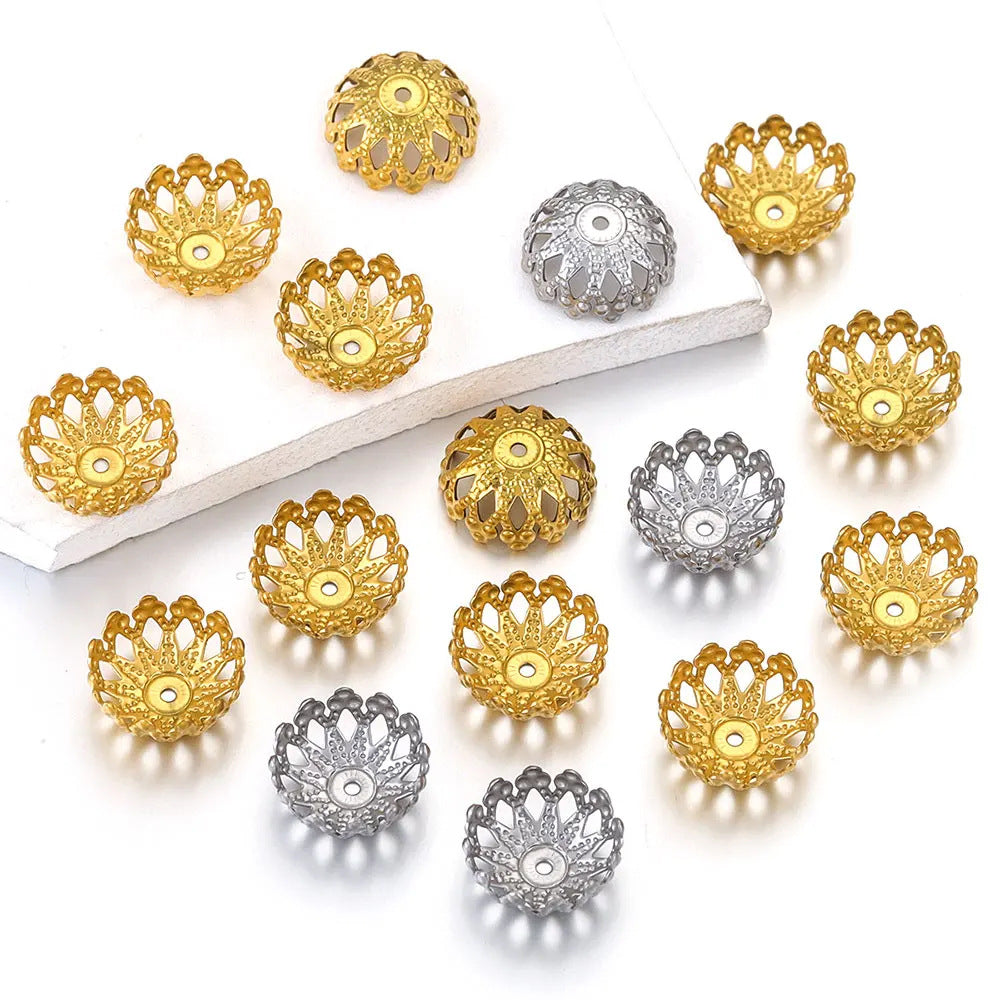 SPC37 12mm Flower Spacer Beads for DIY Bracelet Necklace