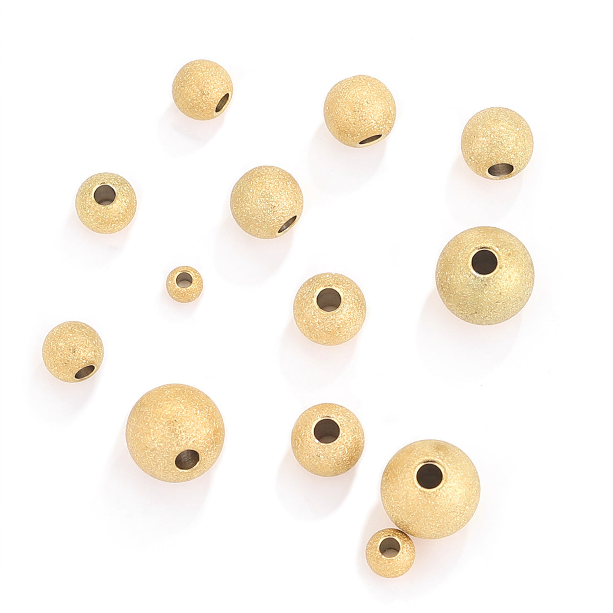 SPC71 Matt Polish Stainless Steel Charms Beads Spacers for DIY Accessories