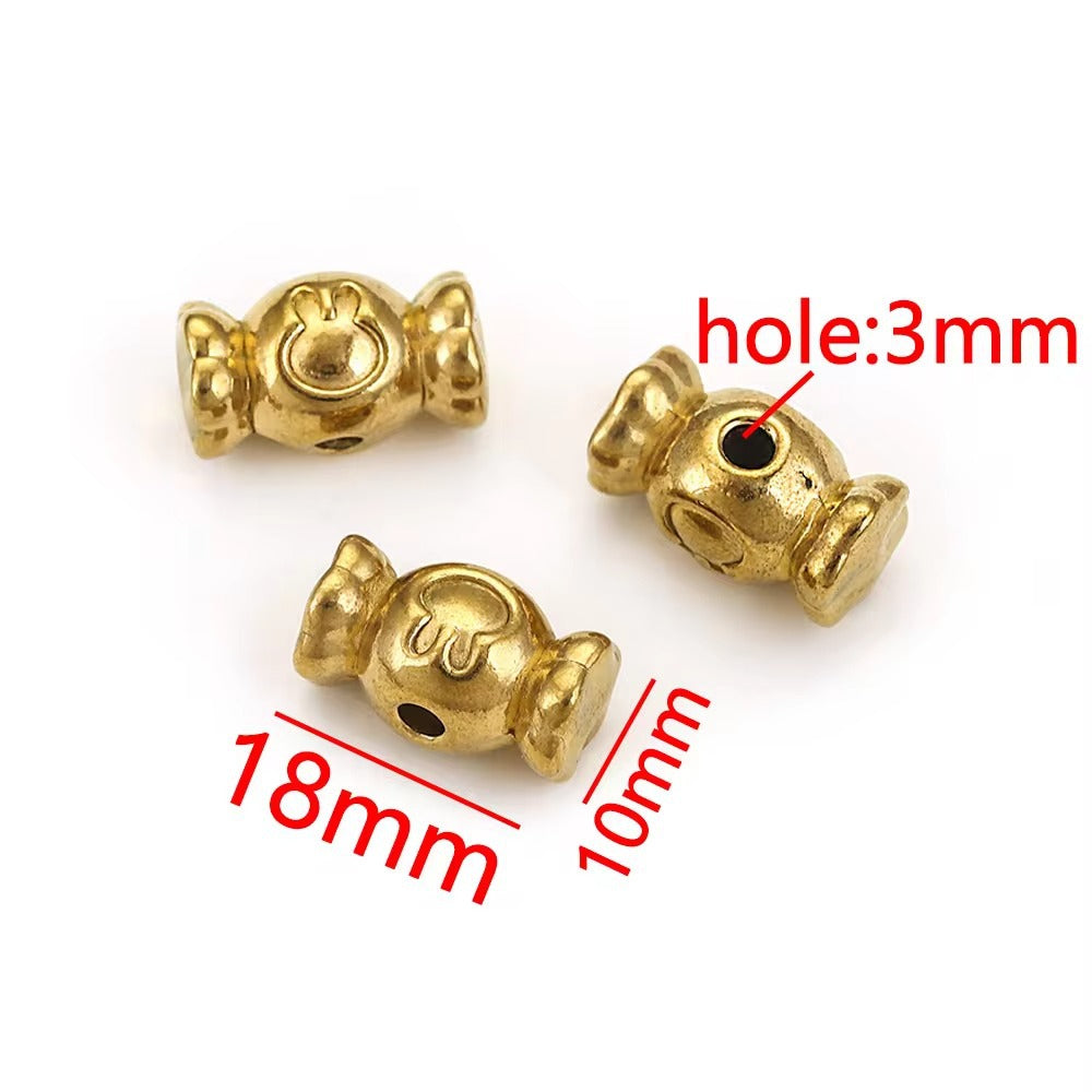 SPC68 Charms Beads Stainless Steel Star Bunny Heart Micky Charms Beads for DIY Bracelet