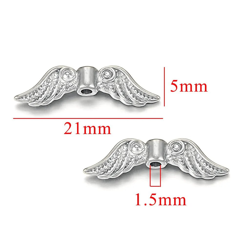 SPC24 Wing Shape Spacer Beads Charms Beads for DIY Bracelet Necklace Accessories