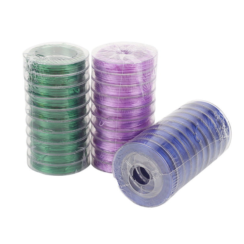 ST05 0.7mm 32ft/10m/roll 10 Roll/pack Flat Elastic String Stretch String for DIY Bracelet Jewelry Making