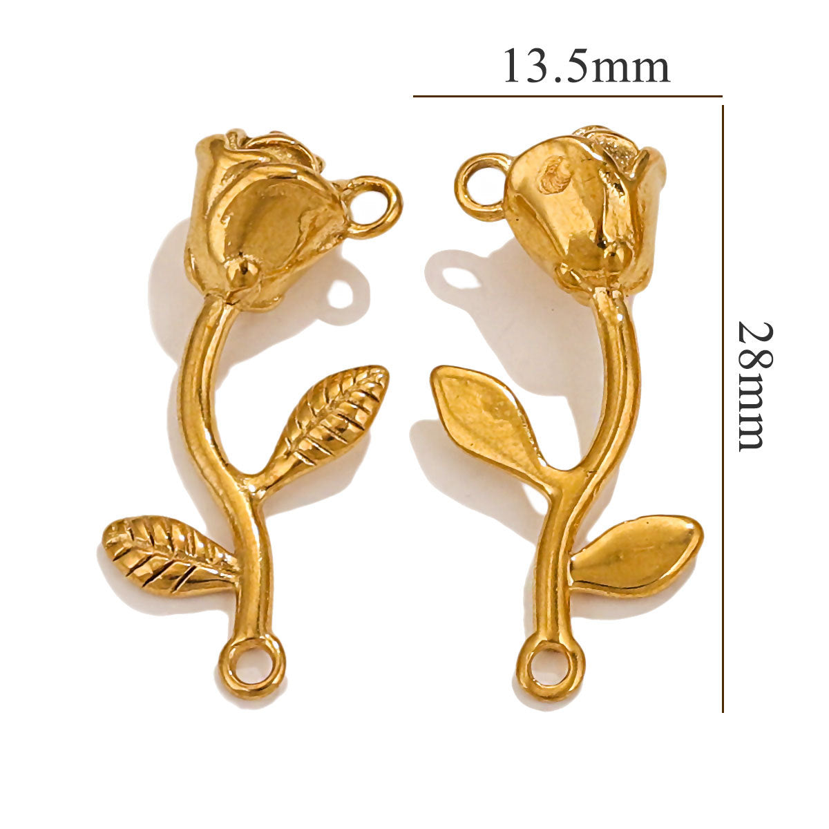 PD18 Rose Pendant Stainless Steel Flower Pendant for DIY Jewelry Necklace
