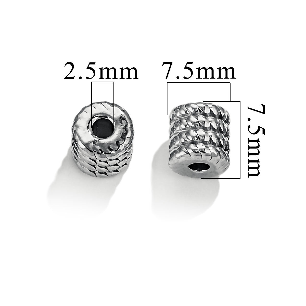 SPC49 Spacer Charms Beads Donut Barrel Carved Shape Beads for DIY Bracelet