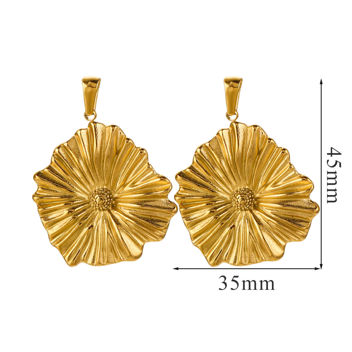 PD23 Vintage Flower Pendant Stainless Steel Necklace Pendants