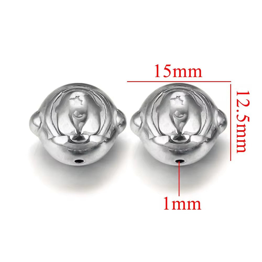 SPC68 Charms Beads Stainless Steel Star Bunny Heart Micky Charms Beads for DIY Bracelet