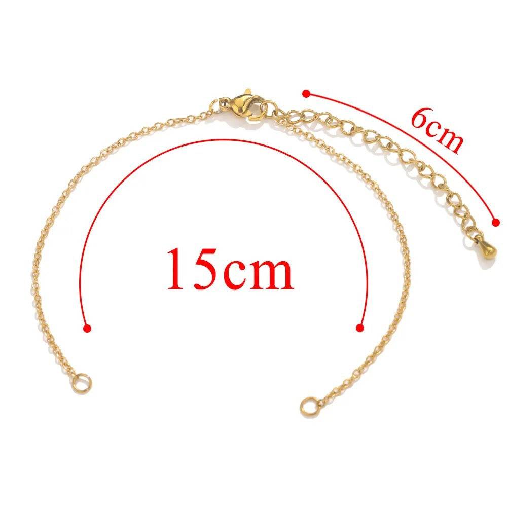 CH23 Stainless Steel Chain for Bracelet and Necklace no Pendant Chain only 5pcs/bag