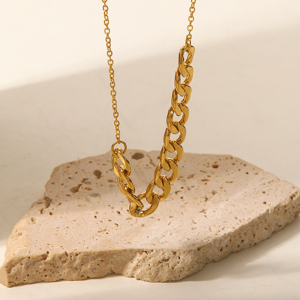 JDN21418 Stainless Steel Chain Necklace O ring Chain Necklace for Women