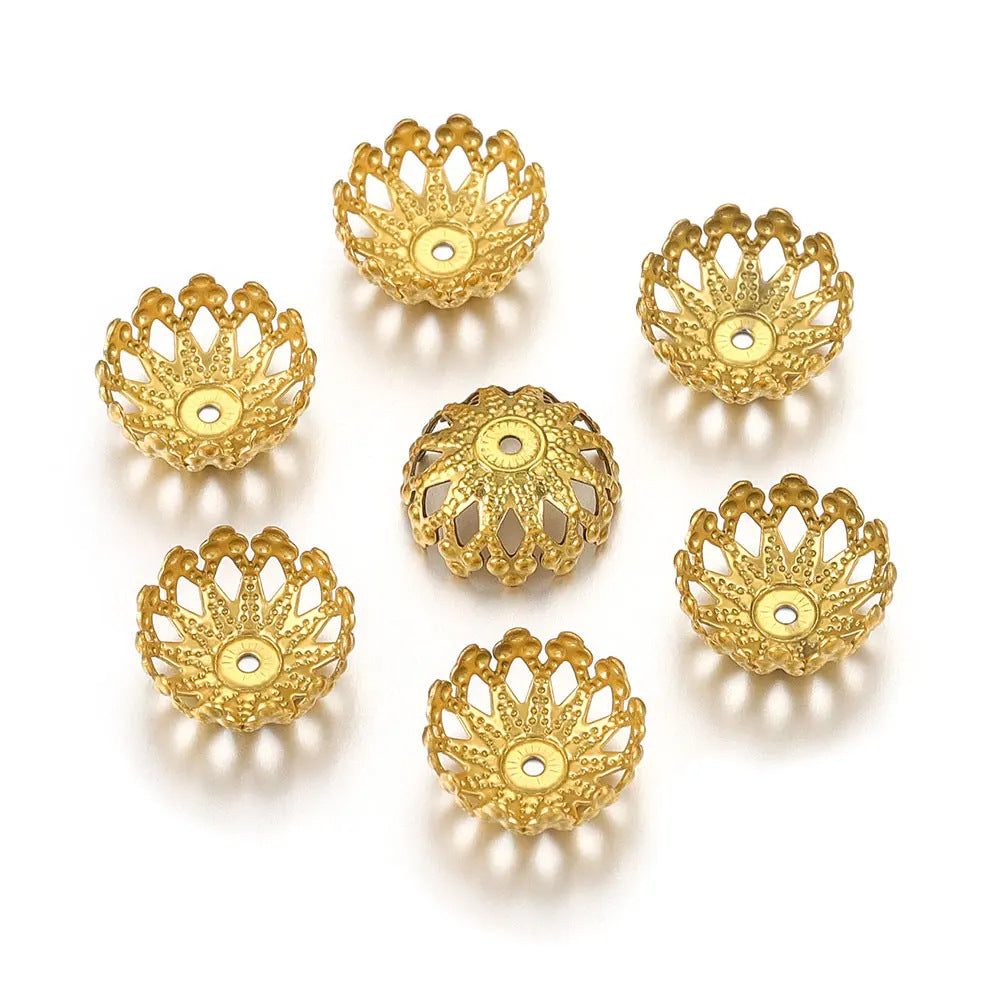 SPC37 12mm Flower Spacer Beads for DIY Bracelet Necklace