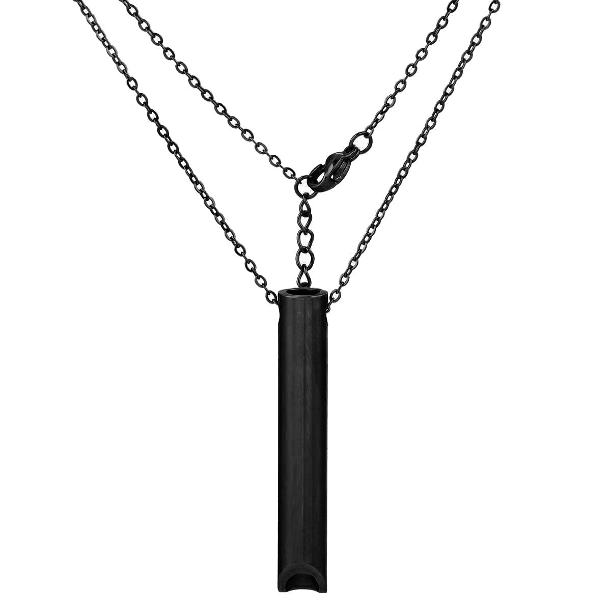 NE99 Whistles Necklace for Meditation Stainless Steel 4 Colors Necklace Unisex