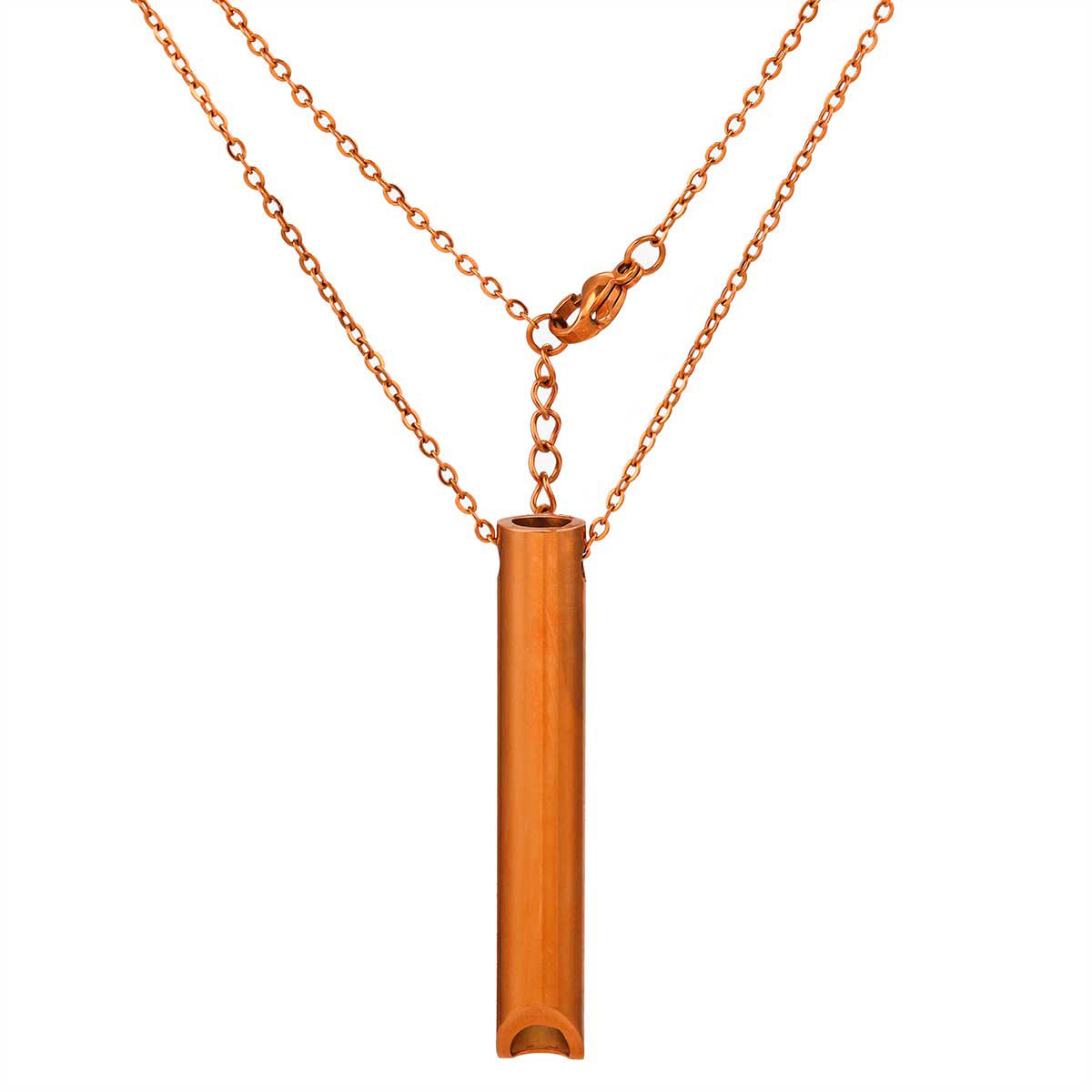 NE99 Whistles Necklace for Meditation Stainless Steel 4 Colors Necklace Unisex