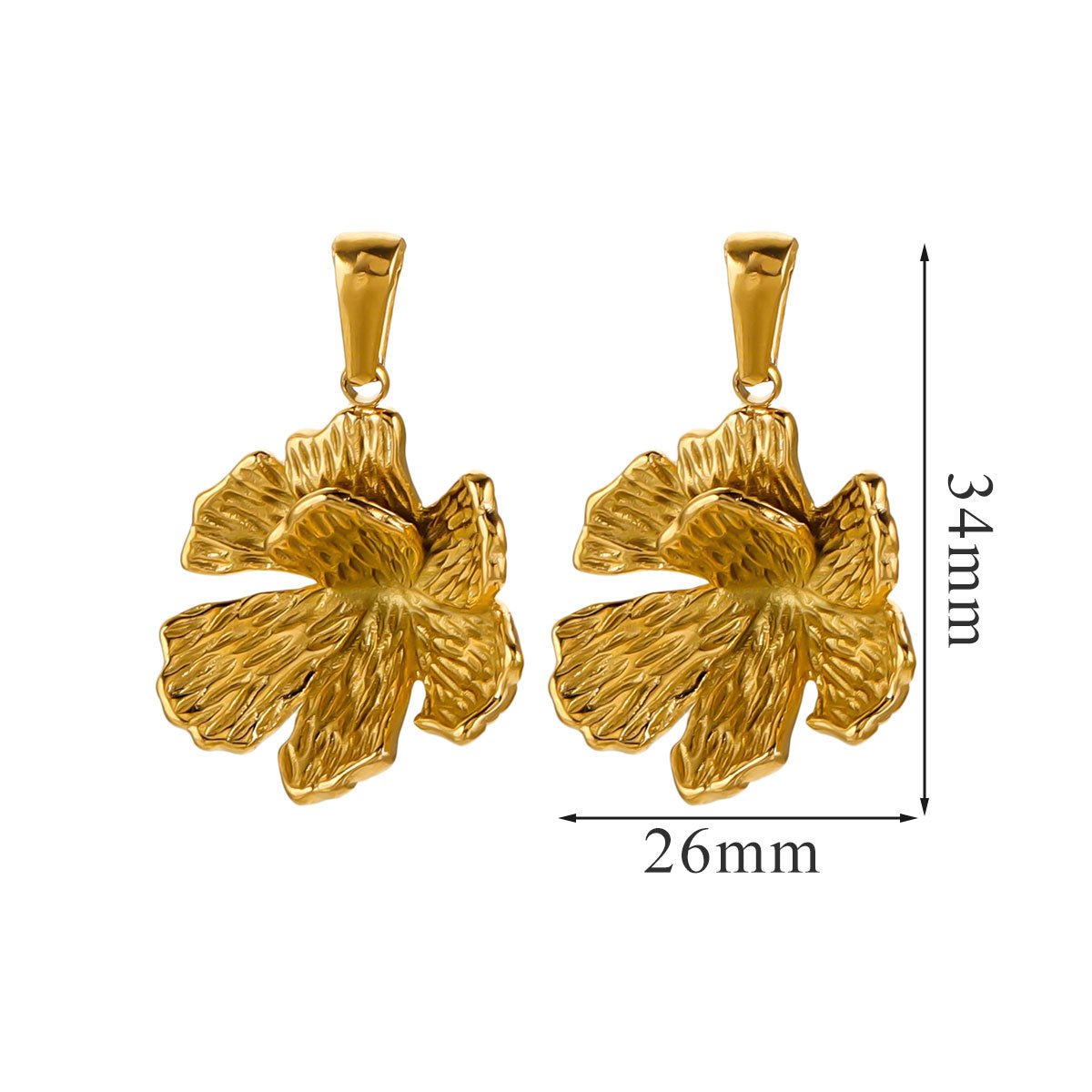 PD23 Vintage Flower Pendant Stainless Steel Necklace Pendants