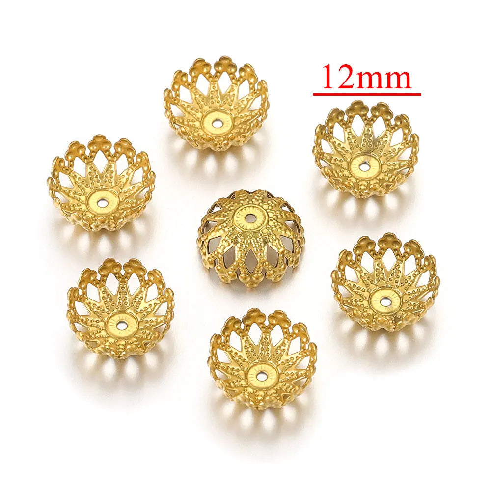 SPC37 12mm Flower Spacer Beads for DIY Bracelet Necklace