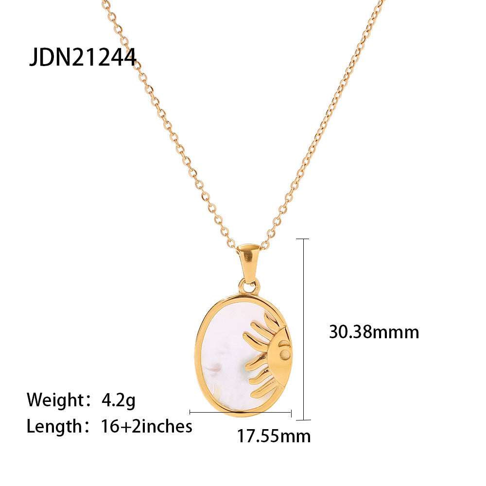 JDN2 Necklace Stainless Steel Women's Pendant Style Necklace no Tarnish