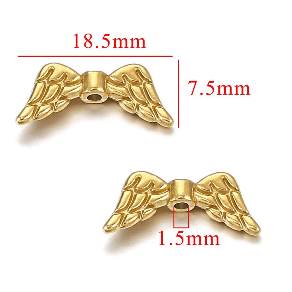 SPC24 Wing Shape Spacer Beads Charms Beads for DIY Bracelet Necklace Accessories