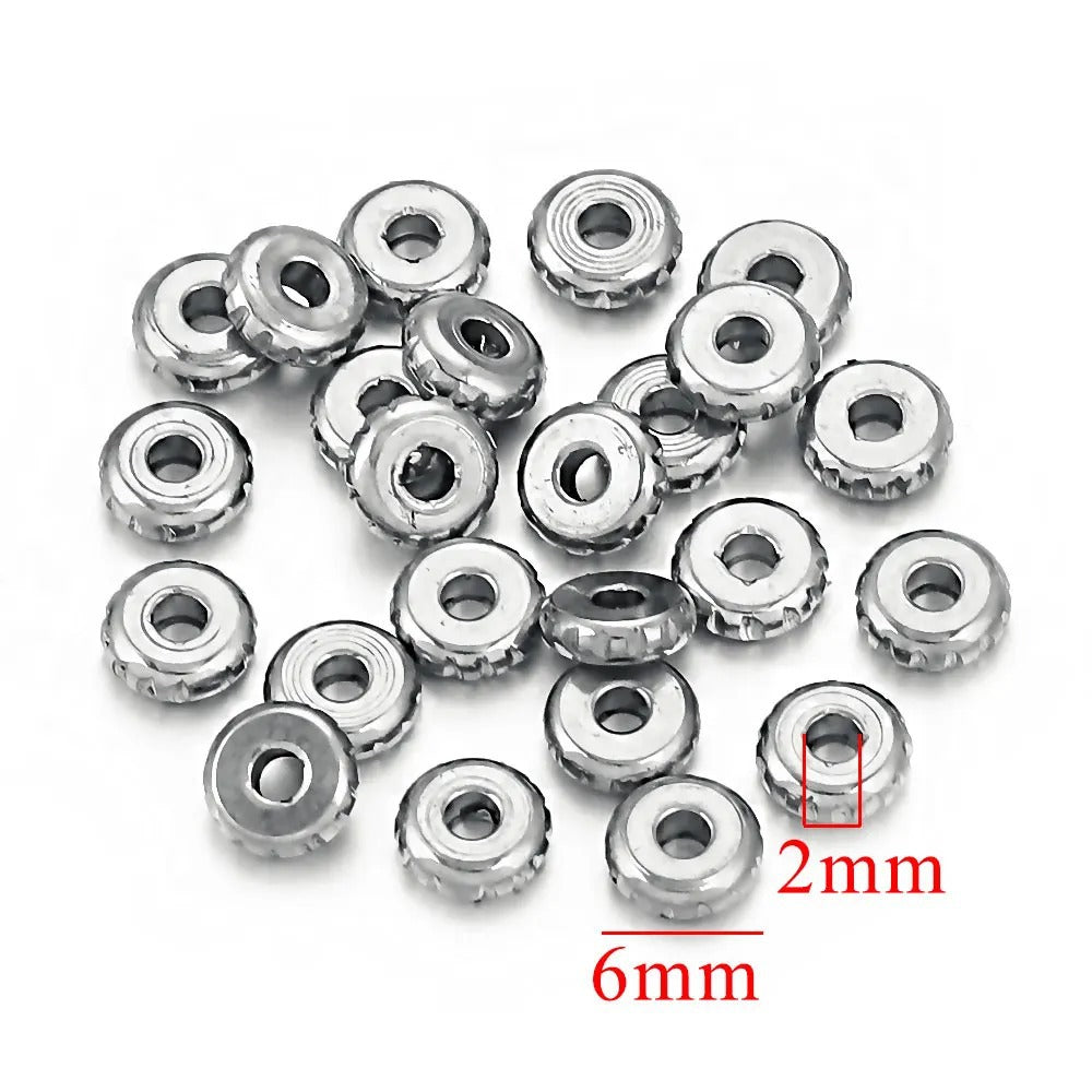 SPC51 Abacus Charm Beads Spacers Metal Spacers for DIY Bracelet Necklace Jewelry Making