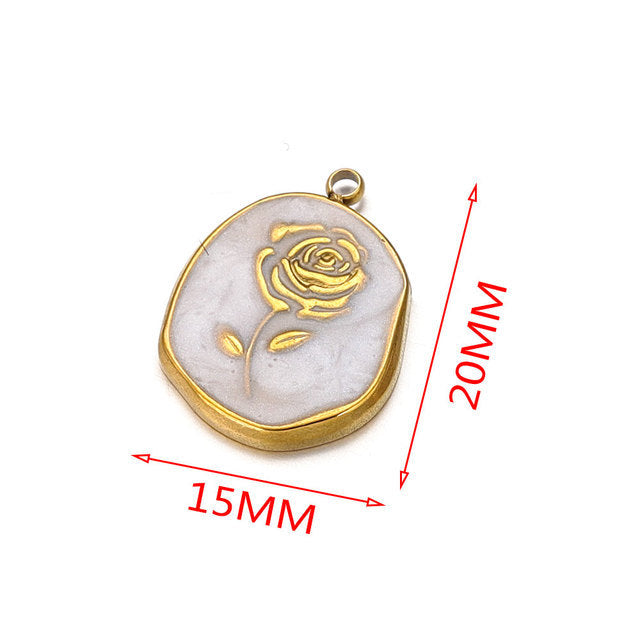 PD16 Flower Pendant Rose Pendant Tulips Pendant for DIY Jewelry Making
