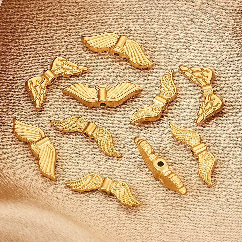 SPC24 Wing Shape Spacer Beads Charms Beads for DIY Bracelet Necklace Accessories