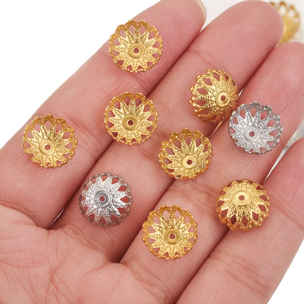 SPC37 12mm Flower Spacer Beads for DIY Bracelet Necklace