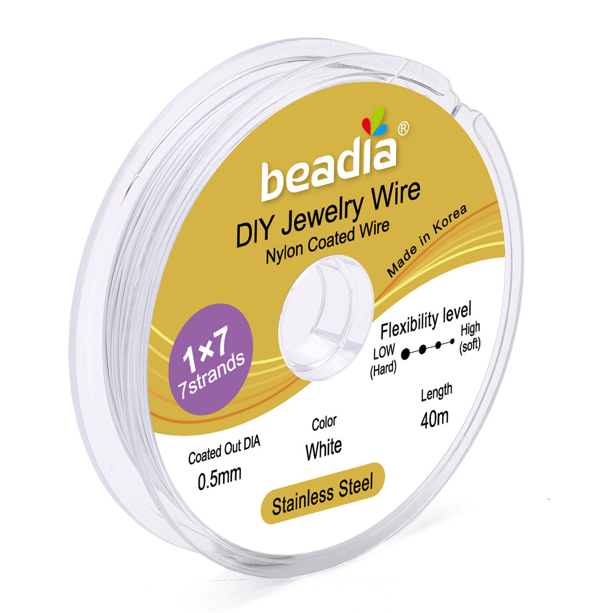 ST16 304Stainless Steel Nylon Coated Wire DIY Jewerly Wire Available of 0.3mm/0.38mm/0.5mm/0.6mm Size
