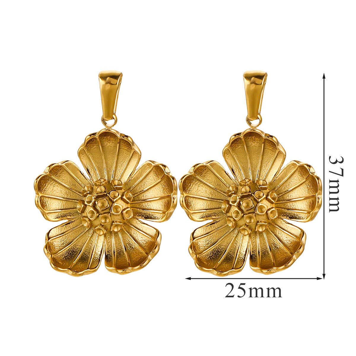 PD23 Vintage Flower Pendant Stainless Steel Necklace Pendants