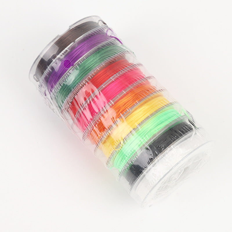 ST05 0.7mm 32ft/10m/roll 10 Roll/pack Flat Elastic String Stretch String for DIY Bracelet Jewelry Making
