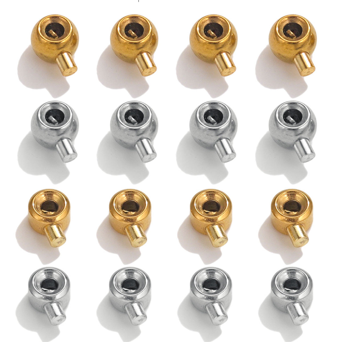 CB05 Crimp Beads Stopper Beads Stainless Steel Beads for DIY Jewelry Bracelet and Necklaced Accesories