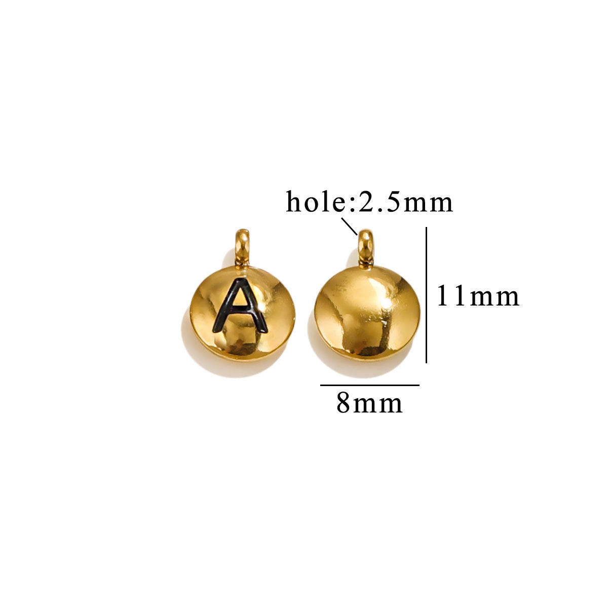 PD20 Initial Pendant 26 Letters Pendant Stainless Steel no Tarnish Pendant for DIY Jewelry