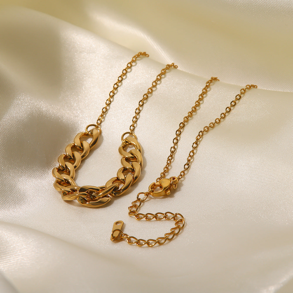 JDN21418 Stainless Steel Chain Necklace O ring Chain Necklace for Women