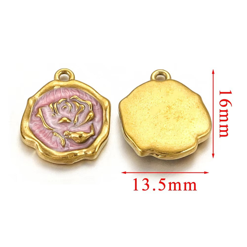 PD16 Flower Pendant Rose Pendant Tulips Pendant for DIY Jewelry Making