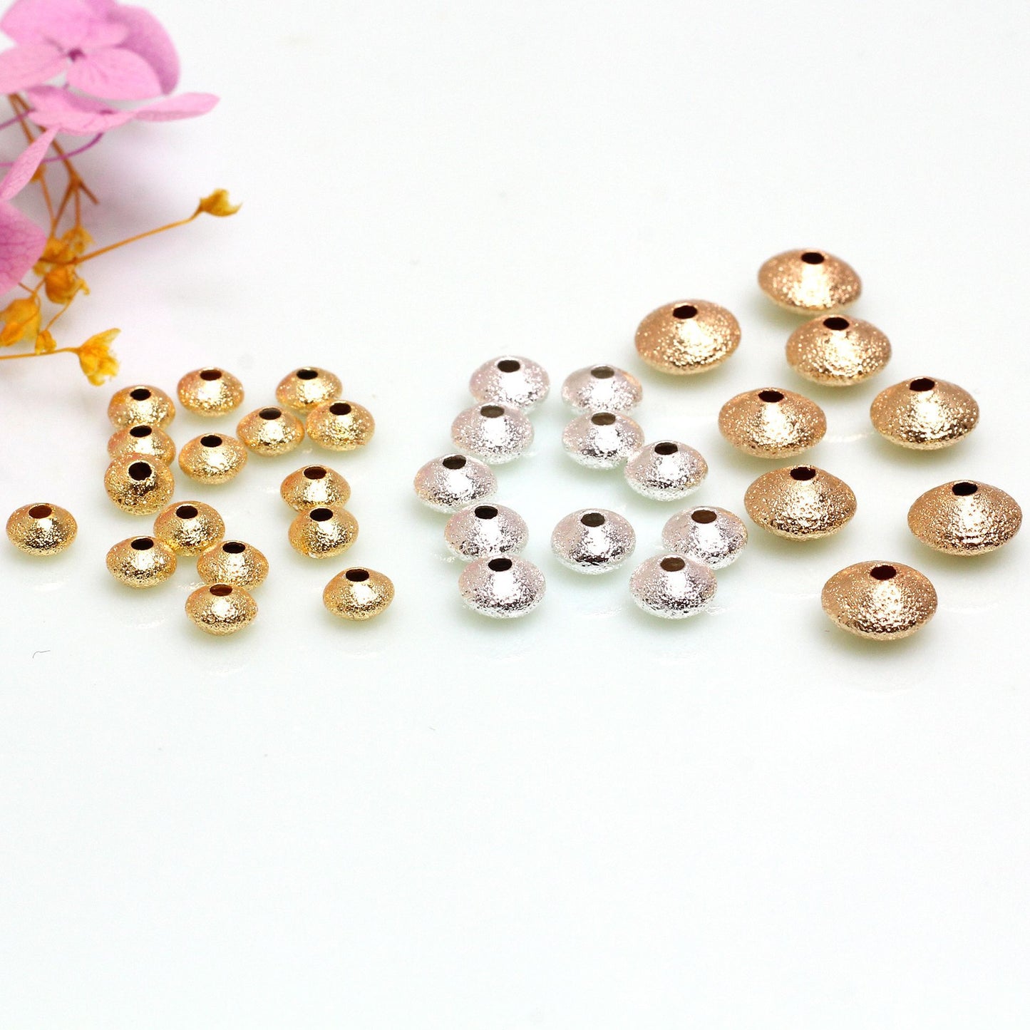 SPC53 Abacus Shape Matt Polish Spacer Beads
